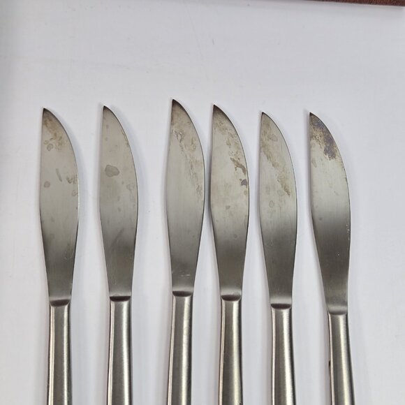 Vintage MCM Kalmar Designs Knife Sets Stainless Steel Italy NOS Steak Knives - Picture 9 of 14